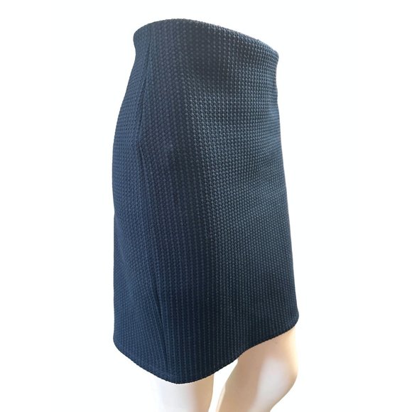 Ann Taylor LOFT Polyester Spandex Dark Navy Blue Pencil Midi Skirt Size M - Picture 4 of 10